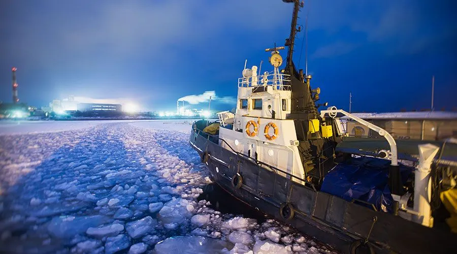 Ice breaker at sea Maritime