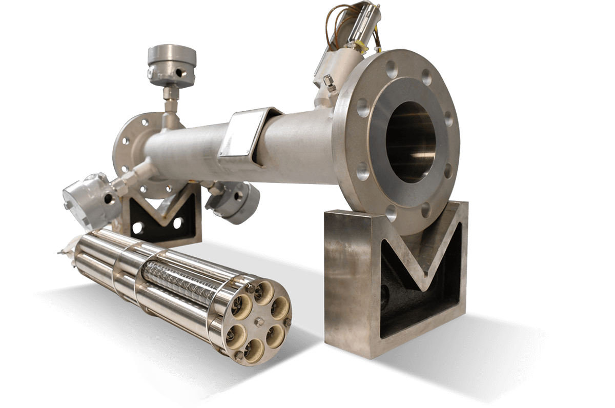 Specialty flanged inline heaters